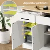MODFU Buffet Blanc avec 3 Tiroirs et 4 Portes - Meuble de Voir les images du produit 5