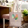Mr. & Mrs. Panda Tote Bag Hahn Korn - Braun Pastell - Produktbild-Vorschau 4