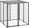 Möbel Hundezwinger 110x110x110 cm Stahl Schwarz - Sonstiges Produktbild-Vorschau 1