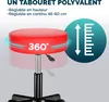 CASARIA® Tabouret de bureau rouge pivotant 360° hauteur Voir les images du produit 3