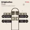 A marketing image showcasing door handles and related hardware with descriptive text and icons. Produktbild-Vorschau