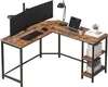 ACAZA Eckschreibtisch - Vintage - 2 Ablagen - 138x76x138 cm Produktbild-Vorschau 1