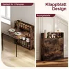 HOMCOM Eettafel, inklapbaar met plank, 80x90x93 cm, rustiek Productafbeelding-voorbeeld 4