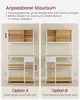 Two options for assembling a storage shelf unit are shown side-by-side. Produktbild-Vorschau