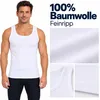 Herren Unterhemden 3er-Pack Weiß – 100% Baumwolle, Produktbild-Vorschau 3