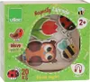 The image shows the packaging of a set of wooden garden magnets, featuring various garden-themed illustrations. Náhľad obrázku produktu