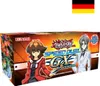 A product box for the Yu-Gi-Oh! Speed Duel GX: Duel Academy Box, featuring anime characters and branding. A German flag is visible in the top right corner. Produktbild-Vorschau