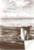MuchoWow® Poster Becher - Tee - Meer 80x120 cm - Produktbild-Vorschau 1