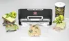 A vacuum sealer machine with various food items sealed in plastic bags and a container. Podgląd zdjęcia produktu