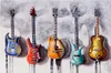 Peinture à l'huile Guitares, 100% peinte à la main Tableau Voir les images du produit 4