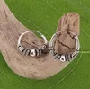 Ethno Ohrringe, Boho Silbercreolen, Creolen - 1,6 Cm/Modell Produktbild-Vorschau 2