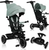 A collage of images showing a multifunctional tricycle from different angles. Produktbild-Vorschau