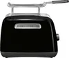 A black toaster viewed from the front, with a chrome wire rack on top. Produktbild-Vorschau