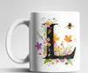 Name A bis Z und 0 bis 9 Blumen Bienen Kaffeetasse Teetasse Produktbild-Vorschau 1