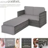 Canapé de jardin CORFOU modulable - gris Voir les images du produit 3