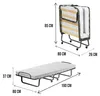 Talamo Italia Letto Pieghevole Tellus 80x190 cm Nero, Anteprima dell’immagine prodotto 3