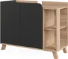 A product shot of a cabinet with two doors and open shelving. Anteprima dell’immagine prodotto