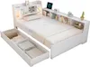 Jugendbett 90x200cm, Paneelbett, Kopfteil mit Ablagefach + Produktbild-Vorschau 10