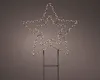 LED Gartenstecker Stern Outdoor 38cm Metall Schwarz / Produktbild-Vorschau 1