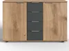 Schlafzimmer Kommode mit 130 cm Breite in Eiche und Produktbild-Vorschau 1