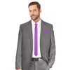 Krawatte Lila slim aus Polyester einfarbig uni schmale 5 cm Produktbild-Vorschau 2