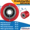 4 Stück Hubwagenrollen Polyurethan 80 x 70 mm, Achse 20 mm Produktbild-Vorschau 6