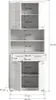 Badezimmer Hochschrank "Shawn" in weiß Hochglanz Badschrank Produktbild-Vorschau 11