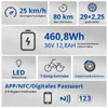 HITWAY 29 Zoll E Bike  MTB Citybike, Abnehmbarer 36V 12.8Ah Produktbild-Vorschau 2