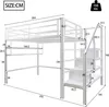 Flieks Etagenbett 140x200cm mit Treppe, Hochbett Metallbett Produktbild-Vorschau 7