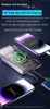A close-up shot of a purple magnetic power bank charging two smartphones. Produktbild-Vorschau
