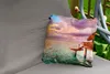 MuchoWow® Outdoor Kissen - Bungalow mit Sonnenuntergang auf Produktbild-Vorschau 2