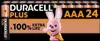 A pack of Duracell Plus AAA batteries featuring the Duracell Bunny mascot. Anteprima dell’immagine prodotto