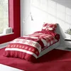 4 teilig Winter Bettwäsche 135x200 cm Wichtel kariert rot Produktbild-Vorschau 3