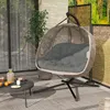 Silla colgante Outsunny, cesta colgante con estructura para Vista previa de la imagen del producto 14