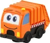 A toy garbage truck with a cartoon face. Voir les images du produit