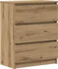 A wooden dresser with three drawers against a white background. Náhled obrázku produktu