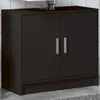 Möbel Waschbeckenunterschrank Schwarz 63x29x55 cm Produktbild-Vorschau 1