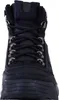 A front-facing view of a black high-top sneaker. Produktbild-Vorschau