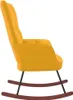 vidaXL Chaise à bascule velours jaune moutarde Voir les images du produit 11