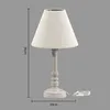 Atmosphera Tischlampe Classico - Holz - Weis - H 36 cm - Produktbild-Vorschau 4