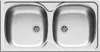 A top-down view of a double stainless steel sink. Anteprima dell’immagine prodotto