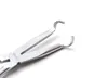 A close-up shot of a pair of metal pliers with curved tips, isolated on a white background. Produktbild-Vorschau