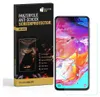 A product shot of a phone screen protector box and a phone with a screen protector applied. Produktbild-Vorschau