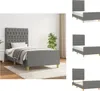 vidaXL Bettgestell mit Kopfteil Dunkelgrau 90x190 cm Stoff Produktbild-Vorschau 1