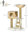 PawHut Kratzbaum 100,5cm Katzenbaum mit Katzenhöhle, Bett, Produktbild-Vorschau 3
