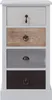 Cassettiera Rebecca Mobili in stile vintage con 4 cassetti Anteprima dell’immagine prodotto 1