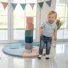 KiddyMoon pěnové kostky pro děti z veluru měkké bloky Náhled obrázku produktu 2