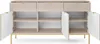 Sideboard Kioto 154 cm Kaschmir Beige & Gold – Rillenfront, Produktbild-Vorschau 3