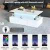 OKWISH Table Basse - Relevable avec 4 Tiroirs et Rangement Voir les images du produit 4