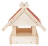 Handgefertigter Vogelhaus Bausatz aus Fichtenholz, rot, mit Produktbild-Vorschau 3